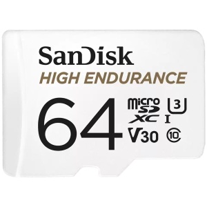 SANDISK High Endurance microSDXC 64GB + SD Adapter - for dash cams & home monitoring, up to 5,000 Hours, Full HD / 4K videos, up to 100/40 MB/s Read/Write speeds, C10, U3, V30 SDSQQNR-064G-GN6IA - Img 3