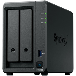Synology DS725+, Tower, 2-Bays 3.5'' SATA HDD/SSD, 2 x M.2 2280 NVMe SSD, CPU AMD Ryzen R1600 dual-core (4-thread), max. boost up to 3.1 GHz, 4 GB DDR4 ECC SODIMM, 1 x 2.5 GbE, 1 x 1GbE, 1 x USB 3.2, 1 x eSATA USB-C, 1.51 kg, 3y DS725PLUS - Img 5