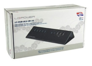 USB LC Power LC-HUB-ALU-2B-10 HUB 7+3port USB3.0 Aluminium