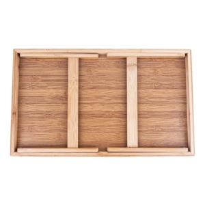 Vilde 153826 - Sklopivi poslužavnik za krevet, bambus , 50x30x24.5 cm