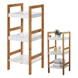 Vilde 569096 -Kupatilska polica na 3 nivoa, bambus 30x30x72 cm