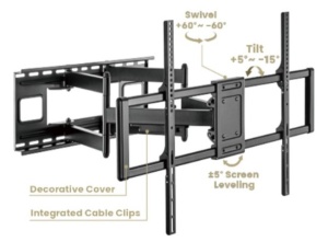 WM-120ST-01 Gembird TV nosac rotate/tilt 60-120 VESA 90x60cm, max 120kg, drzac - Img 8