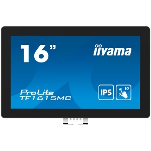 15,6" PCAP Bezel Free 10P Touch, 1920x1080, DisplayPort, HDMI, VGA, 405cd/m2 (with touch), USB Interface, Through Glass (Gloves) mode, External Power Adapter, MultiTouch only with supported OS, Open frame model with seal, IP65 front TF1615MC-B1