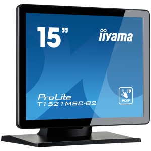15" PCAP Bezel Free Front, 10P Touch, 1024x768, Speakers, VGA, HDMI, 325cd/m², USB Interface, External Power Adapter, Multitouch with supported OS T1521MSC-B2 - Img 2