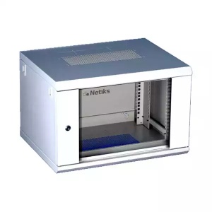 15U/19 rek orman nazidni Netiks W6415, staklena vrata sa bravom, dim. 600x450x800mm, nosivost do 60