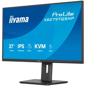 27" IPS-panel, 2560x1440, EyeComfort, 15cm Height Adj. Stand, USB-C Dock (LAN/96W PD/DP-OUT) 1ms, 350cd/m2, Speakers, USB-C, KVM, HDMI, DisplayPort, USB HUB (2x3.2+2xC) XB2797QSNP-B1 - Img 4