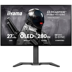 27" META3-OLED Gaming, G-Master Titan Falcon,2560x1440 280Hz, 1500cd 2xHDMI 2.1, DP, USB-C (65W PD) Speakers, USB 2x3.2, KVM GOB2701QSC-B1