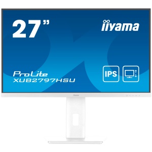 27" WHITE IPS-panel, 1920x1080@100Hz, 300cd/m2, 15cm Height Adj. Stand, Speakers, HDMI, DisplayPort, 1ms (MPRT), USB 2x2.0, dual monitor setup with XUB2797HSN-W2 XUB2797HSU-W2