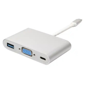 Adapter konverter USB 3.1 Tip C-USB 3.0/VGA/USB Tip C PD Kettz UVA-23 - Img 1