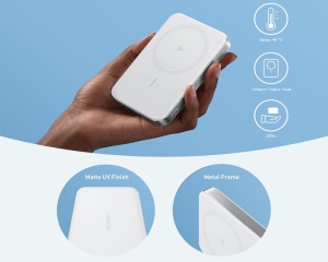 ANKER MagGo 10000mAh, 15W, magnetno bežični power bank, beli - Img 3