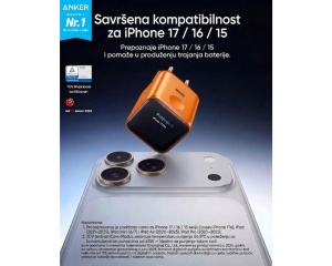 ANKER Nano 45W putni zidni punjač sa ekranom, USB-C port, plavi - Img 2