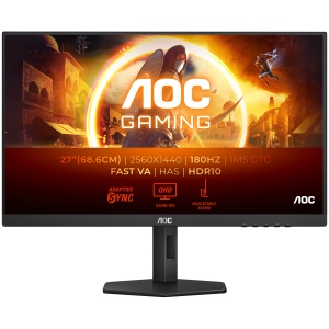 AOC Monitor LED Q27G4XN 27" QHD 2560x1440 Fast VA 180Hz Adaptive Sync HDR 10 0.5ms 5000:1 300 cd/m2 2xHDMI 1xDP Full Ergonomic Q27G4XN - Img 5