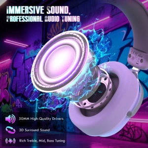 Bežične gaming slušalice Attack Shark L30PRO 50mm/7.1 Surround/TriMode/Aluminium/1100mAh/White - Img 2