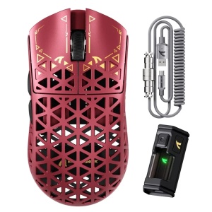 Bežični gaming miš Attack Shark R5Ultra PAW3950MAX/Carbon Fiber/Superlight/8KHz/Omron Switches/Red