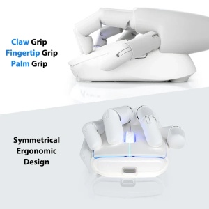 Bežični gaming miš Attack Shark X5 TriMode/Superlight/LongBattery/RGB Click/Ergonomic/White - Img 4