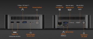 BlackView MP100 AMD R5 7430U/16GB/512GB/1xHDMI+1xDP/RJ45/BT/WiFI/W11P Black - Img 2