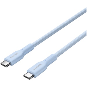 CANYON cable OnWire 60CL C-C 60W COLOR Braided 1m Light Blue CND-CCAP60AB10LBL - Img 2