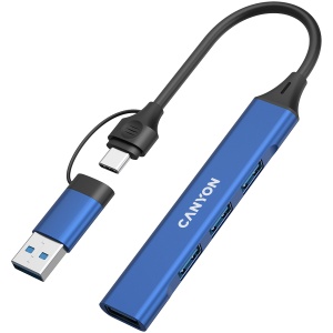 CANYON hub DS-02 4in1 USB-A/C Blue CNS-TDS02BL - Img 2