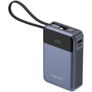 CANYON power bank OnPower 600 built-in cable 20000 mAh PD65W Dark Grey CNS-CPB600DG - Img 3