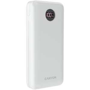 CANYON power bank PB-2002 LED 20000 mAh PD 20W QC 3.0 White CNE-CPB2002W - Img 2