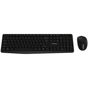 CANYON SET-W01 EN/AD Keyboard+Mouse Wireless Black CNE-HSETW01-AD