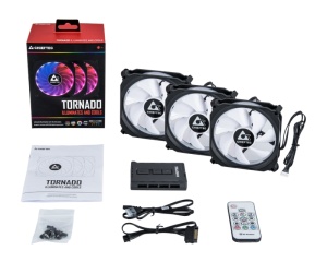 CHIEFTEC Set Ventilatora Tornado RGB CF-3012-RGB 120 x 120 x 25mm (3 komada) - Img 1