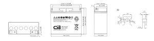 CSB UPS Baterija, 12V-17 Ah GP12170 - Img 5