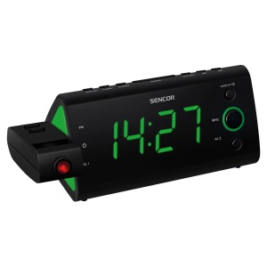 Digitalni sat sa alarmom SENCOR SRC 330 GN zeleni - Img 1