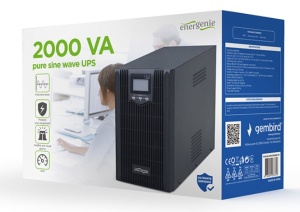 EG-UPS-PS2000-01 Gembird UPS sa stabilizatorom 2000VA (1600W) pure sine wave, LCD, USB, black - Img 6