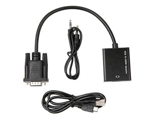 FAST ASIA Adapter VGA na HDMI (m/ž) + Audio kabl (m/m) + Micro USB kabl (m/m) *
