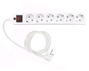 FAST ASIA Produžni kabl 6r-3m sa prekidacem i zaštitom 3x1,5mm (Linkom) - beli *