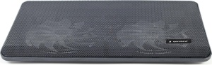 Gembird Notebook Cooling Stand 15,6in, 2x 12,5 cm Fan, LED Backlight, USB Passthrough, Black NBS-2F15-05