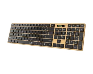 GENIUS SlimStar 7250BT, AI, Pine Wood US wireless tastatura *