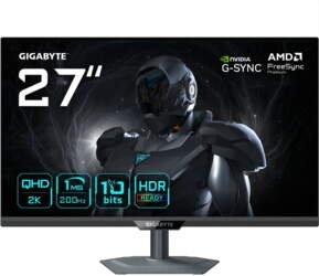 Gigabyte 27” 200Hz QHD 2560x1440 SS IPS, 95% DCI-P3/ 128% sRGB, nVidia G-Sync Compatible, AMD FreeSync Premium G27Q2 EK