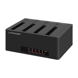 HDD DOCKING LC-DOCK-U3-4B-V2 USB3.2 1x1 4x HDD/SSD Black