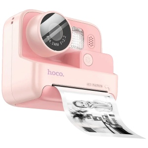 hoco. DečiJa kamera sa štampačem, 2" IPS LCD, 720p, microSD - DV200 Pink