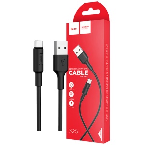 hoco. USB kabl za smartphone, USB type C kabl, 1 met., 2 A, crni - X25 Soarer USB type C, Black