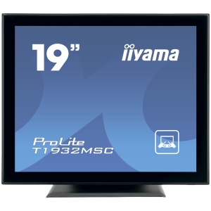 IIYAMA Monitor LED T1932MSC-B1S 19’’ 10pt IPS TOUCH 1280 x 1024 14ms 250 cd/m² projective capacitive IP54 VGA HDMI DP T1932MSC-B1S