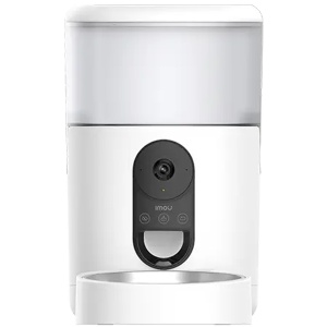 IMOU Smart Pet Feeder with 360 panoramic view and 2.5K HD image, smart dispensing, pet and eating detection, built in mic and speaker, battery mode 3x 1.5V D size PF1