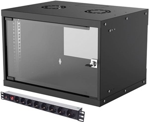 Intellinet ormar zidni 6U/400mm 714143 + 8-Output PDU 713986 - Img 2