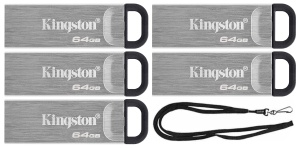 Kingston 64GB USB Flash Drive, USB 3.2 Gen.1, DataTraveler Kyson, Read up to 200MB/s DTKN/64GB *
