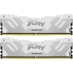 Kingston DDR5 32GB (2x16GB) 7200MT/s [FURY RENEGADE], Non-ECC UDIMM, CL38 1.45V, 288-Pin 1Rx8, Silver/White, Memory Kit, w/Heatsink, XMP KF572C38RWK2-32