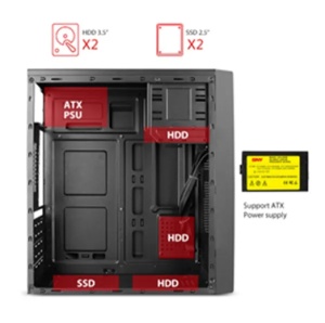 Kućište Stars Solutions K01 500W USB2.0 x2 - Img 2