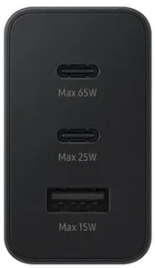 Kućni punjač SAMSUNG 65W USBX2 + USB-C EP-T6530-NBE BEZ KABLA - Img 3