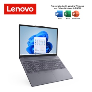 Lenovo IdeaPad Slim 3 15ARP10 (Luna Grey, Aluminium Top) 6-Core 4.55GHz/19MB 16GB DDR5 (1xSO-DIMM) 512GB-SSD-NVMe IPS 300n AG 720p Radeon-Graphics-660M WiFi6 BT5.2 HDMI SD USB-C/DP NumPad 50Wh Ryzen 5 7535HS 15.3" FHD (1920x1080) 83K700M9YA+PWR-R