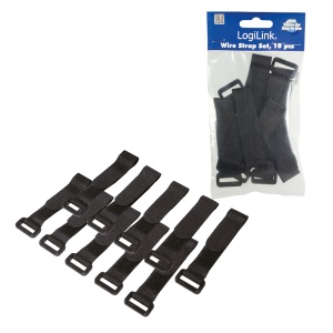 Logilink čičak trakice za vezivanje kablova 150 x 20 mm, 10kom, crna - Img 3