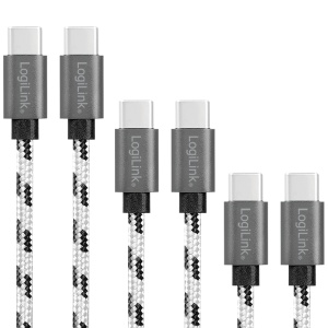 Logilink USB 2.0 Type C, C/M na USB - C/M, 3-pak set 0.5 m / 1 m / 2 m - Img 2
