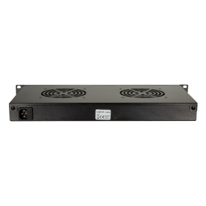 Logilink ventilator panel sa 2 ventilatora i termostatom, 1U, 465 x 220, crni - Img 3