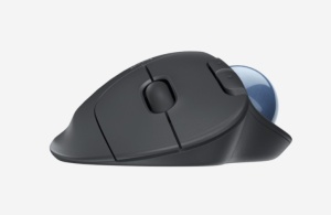 Logitech Ergo M575s Wireless Trackball Mouse, White Blue Ball
