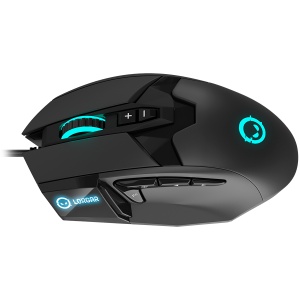 LORGAR Stricter 579, gaming mouse, 9 programmable buttons, Pixart PMW3336 sensor, DPI up to 12 000, 50 million clicks buttons lifespan, 2 switches, built-in display, 1.8m USB soft silicone cable, Matt UV coating with glossy parts and RGB lights with 4 LED - Img 3